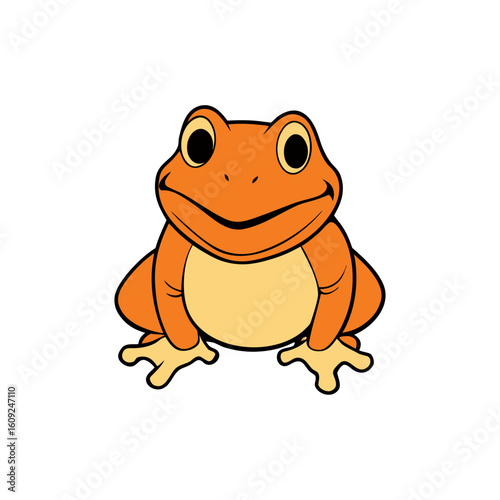 Creative Vector Style Toad on White Background