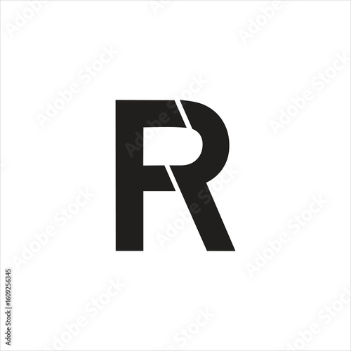 Letter RF or FR logo initial and modern vector template.