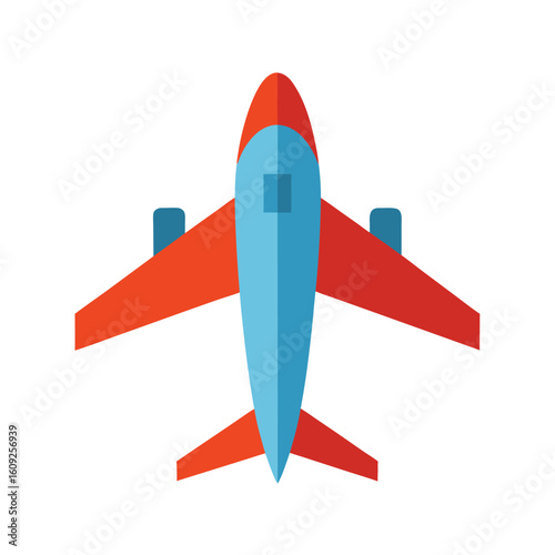 Wallpaper Mural Airplane Top View Icon Flat Vector On White Torontodigital.ca