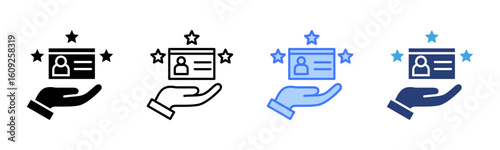 Loyalty Program icon sheet multiple style collection