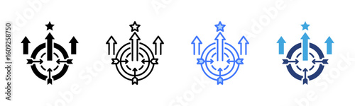 Competitive Advantage icon sheet multiple style collection