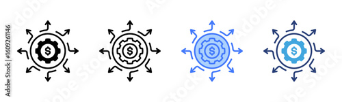 Diversification icon sheet multiple style collection