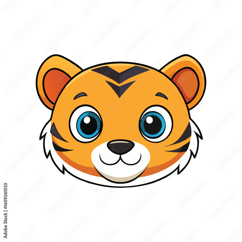 A cute baby animal character, like a fun tiger cub or a happy bear, illustrated in a wild vector art style A cute baby animal character, like a fun tiger cub or a happy bear, illustrated in a wild vector art style