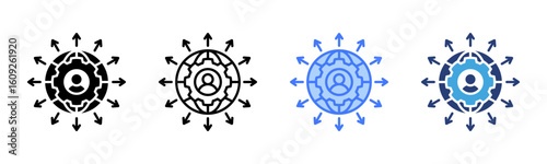 Outsourcing icon sheet multiple style collection