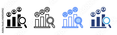 Competitive Analysis icon sheet multiple style collection