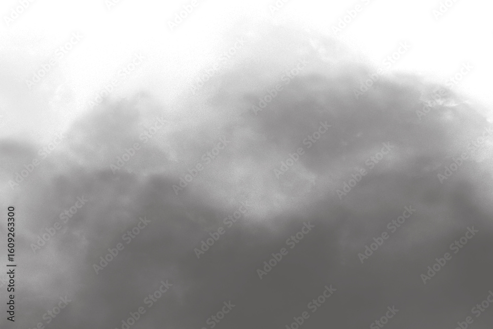 Fototapeta premium dark fog or smoke effect isolated on transparent white background. Steam explosion special effect. Effective texture of steam, fog, smoke png. Design elements