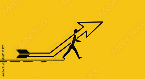 Ascending to Success A Visual Metaphor for Growth and Achievement