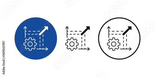 Scalable system round set icon flat design vector