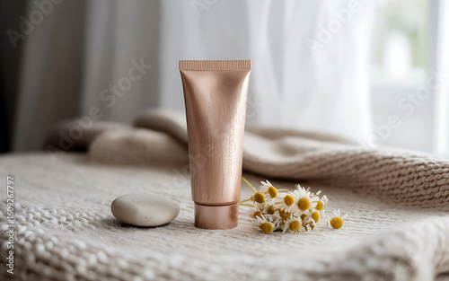 Rose gold cosmetic tube