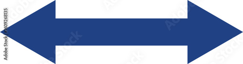 Blue opposing arrows against white background direction