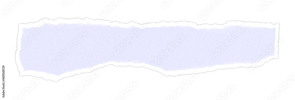 Naklejka premium Realistic torn paper edge. Ripped Lavender Mist paper mockup isolated on transparent background. Piece of rip paper PNG. mockup template