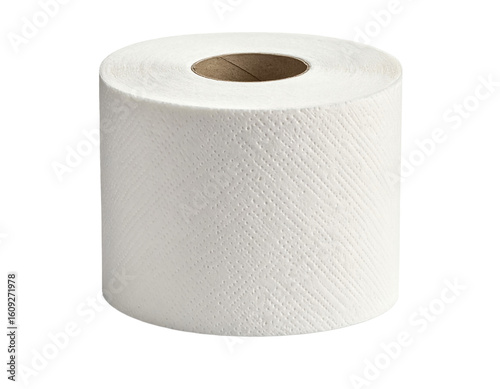 White toilet paper roll hygiene bathroom tissue on transparent background