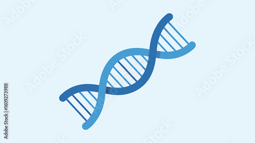 Minimalist dna double helix illustration in rgb