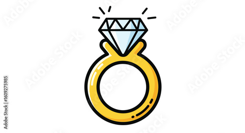 Sparkling solitaire diamond engagement ring symbolizing love and commitment forever
