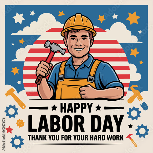 Happy labor day typography , Happy labor day lettering ,  labor day 