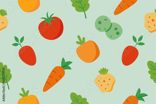 seamless pattern with vegetables