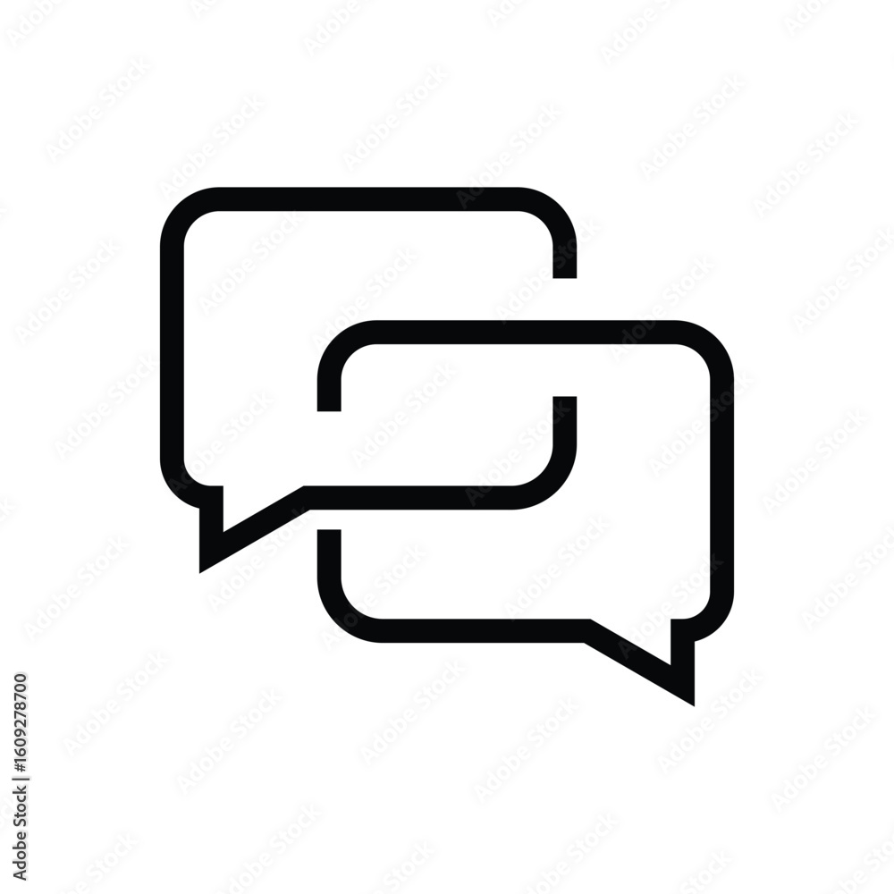 Fototapeta premium Chat message icon, online communication, speech bubble symbol, Vector illustration EPS 10.