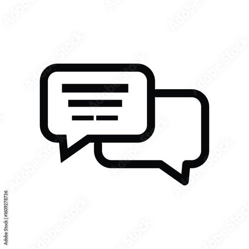 Chat message symbol, dialogue icons, talk bubble sign, Vector illustration ESP 10.