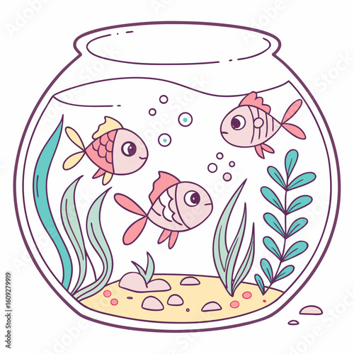 aquarium with goldfish