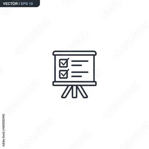 Social survey, linear style sign for mobile concept and web design