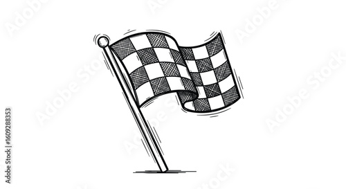 Celebrate the thrilling finish of an exciting competition with this classic checkered flag design