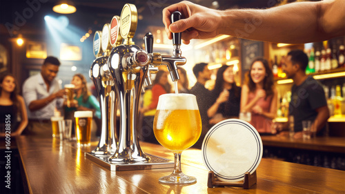 bartender pouring beer