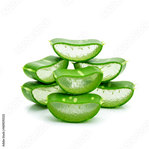 Wallpaper Mural Aloe vera slices on isolated on white background Torontodigital.ca