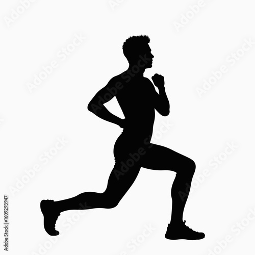 Person stretching before run in silhouette against a white background, showcasing athletic preparation. Stretching before run helps warm up muscles and improves flexibility for fitness.