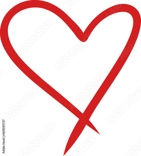 Coeur rouge illustration