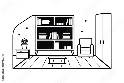Contemporary Living Room With Light Wood Furniture