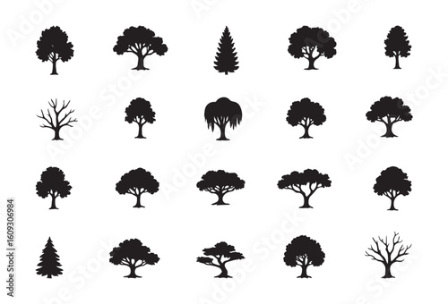 Trees Silhouette Set