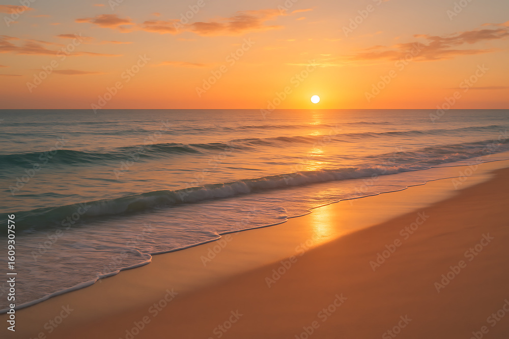 Obraz premium sunset over the beach