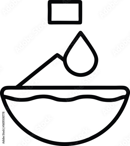 distilled water vector icon.