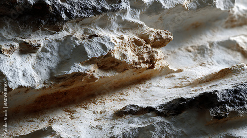 Textured Stone Surface with Dust Residue Natural Environment Close-Up Photography Detailed View Abstract Art Concept