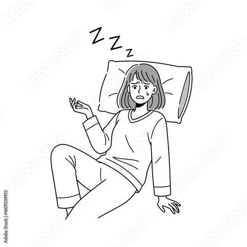 Woman's insomnia from noisy snoring