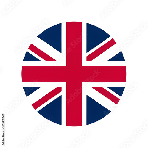 Round Great Britain flag icon