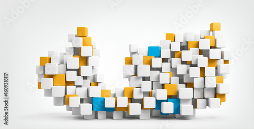 colorful abstract 3d cubes ...