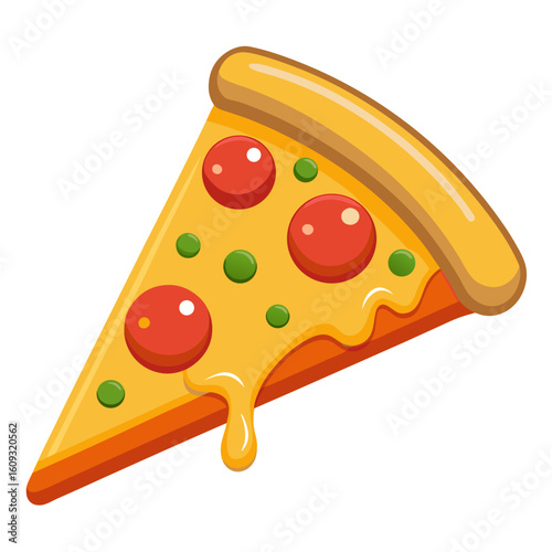 pizza on a white background