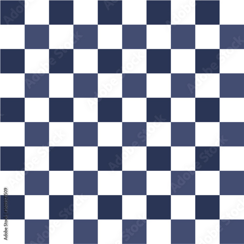 市松模様 和紙（紺色）※1つ1つの柄が大きいタイプです(Each pattern is large in size.)