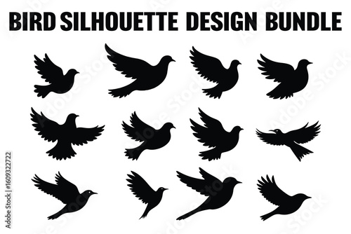 Dove of Peace Silhouette with Olive Branch"