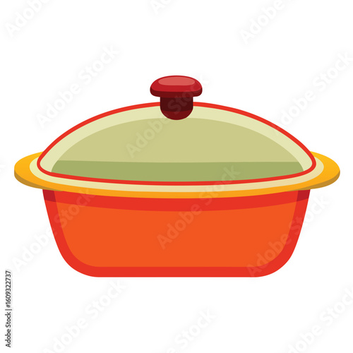 Casserole Dish Kitchenware Isolated Background