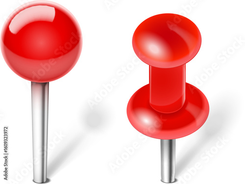 push pin isolated on white