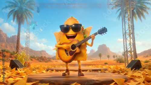 Taco Playing the Guitar