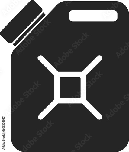 Automotive and industrial use fuel can gasoline jerrycan icon vector design