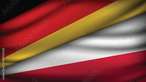 High Quality background with Two Flags of Germany and Poland