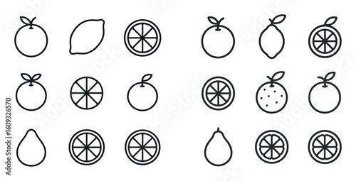 Citrus Line Icons