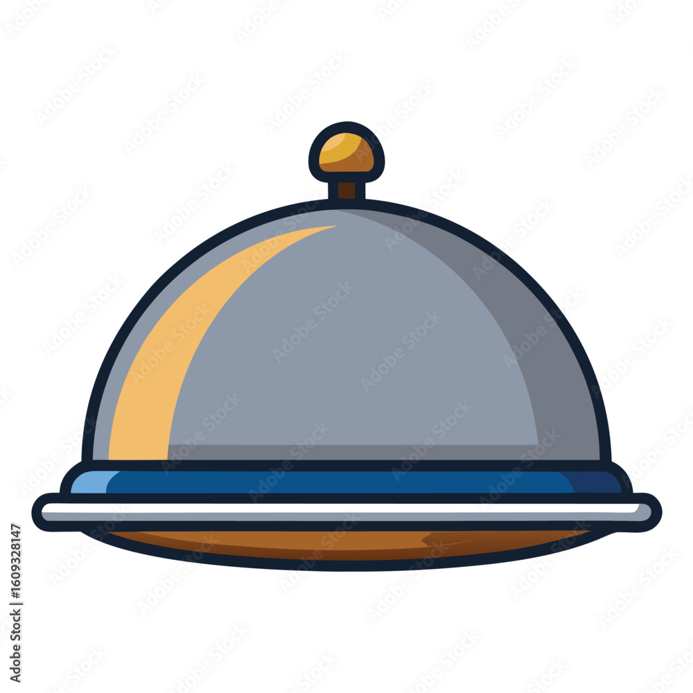 Food Cloche Cover on White Background Image Food Cloche Cover on White Background Image