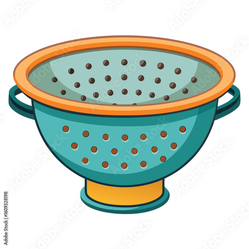 Colander Strainer Isolated Kitchen Utensil