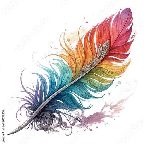 3d color Feather Icon