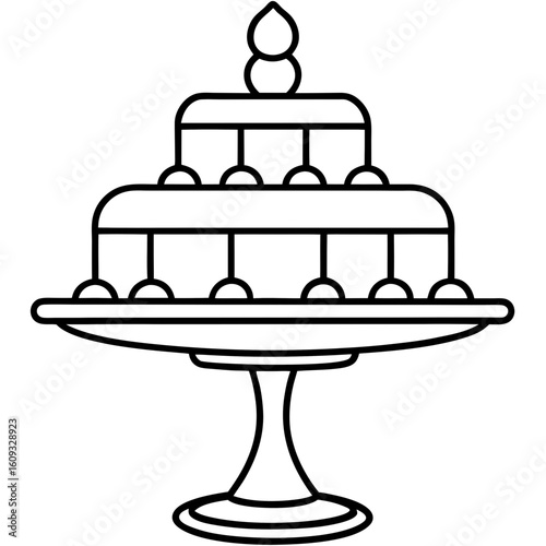 Cake Topper Stand vector